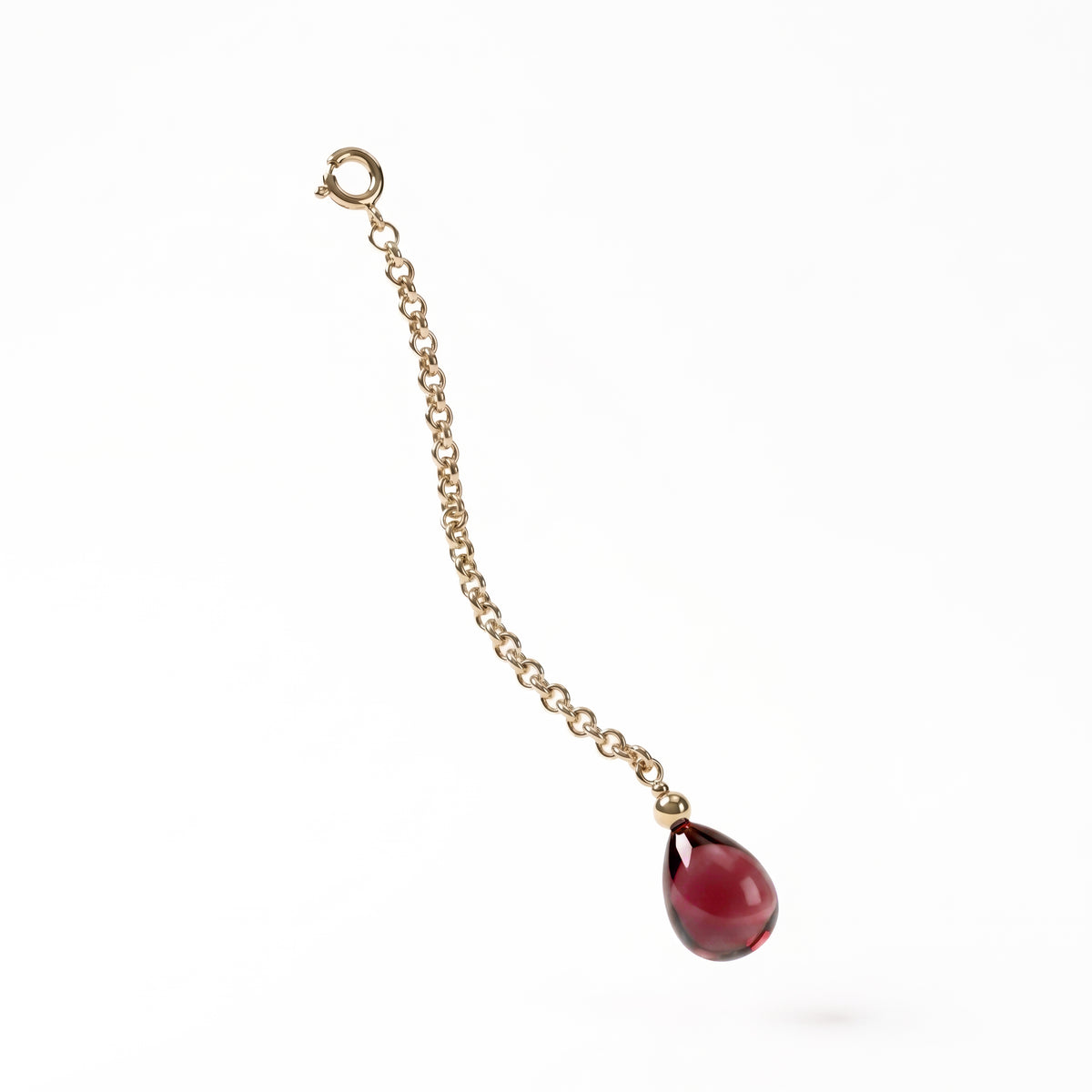 Ruby Pear Fine-Link Charm