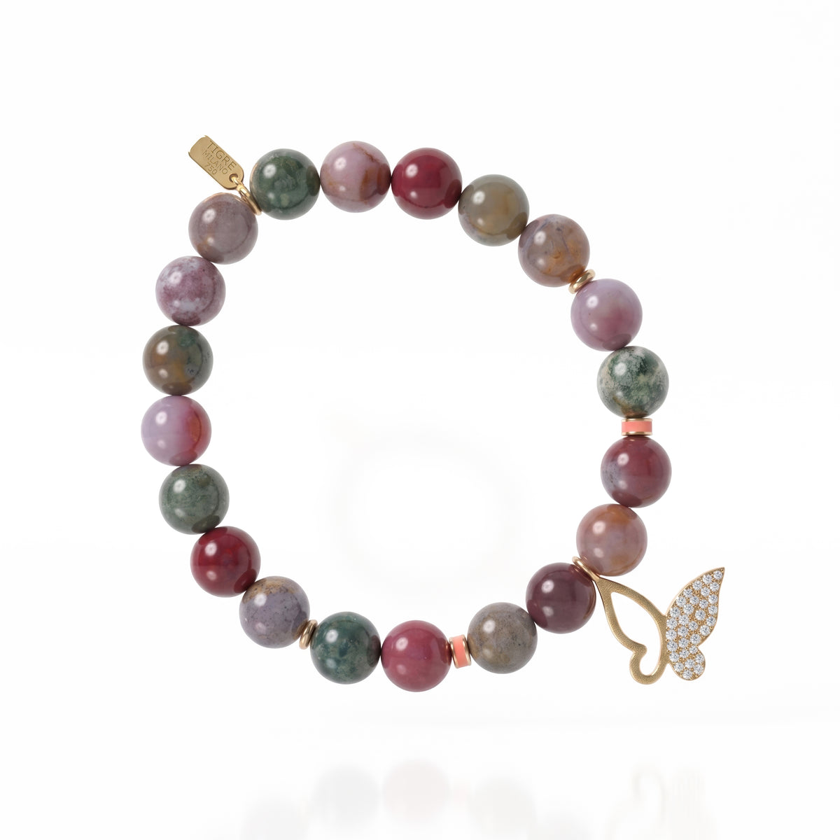 Farfalla Blush Sapphire & Bloodstone Bracelet