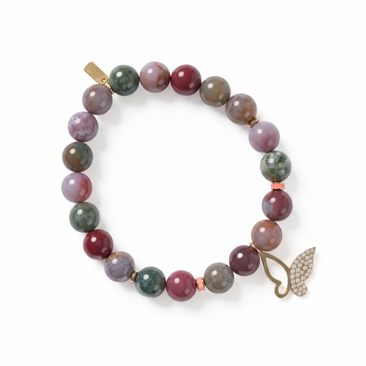 Farfalla Blush Sapphire & Bloodstone Bracelet