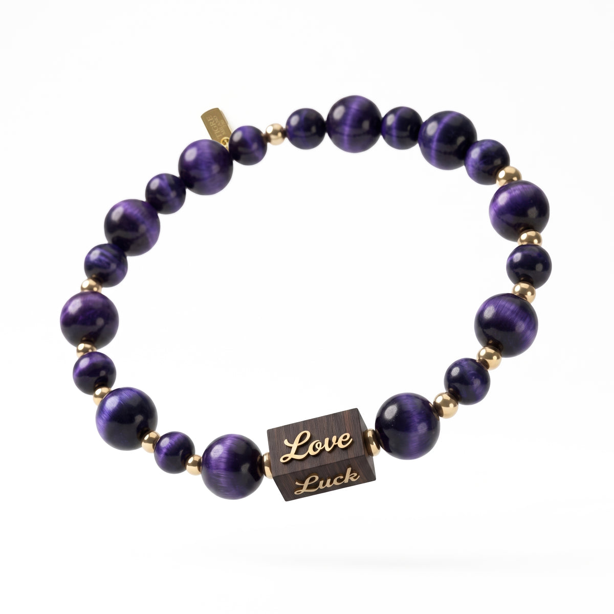 Mantra Violet Tigre Eye Bracelet, 4 Words