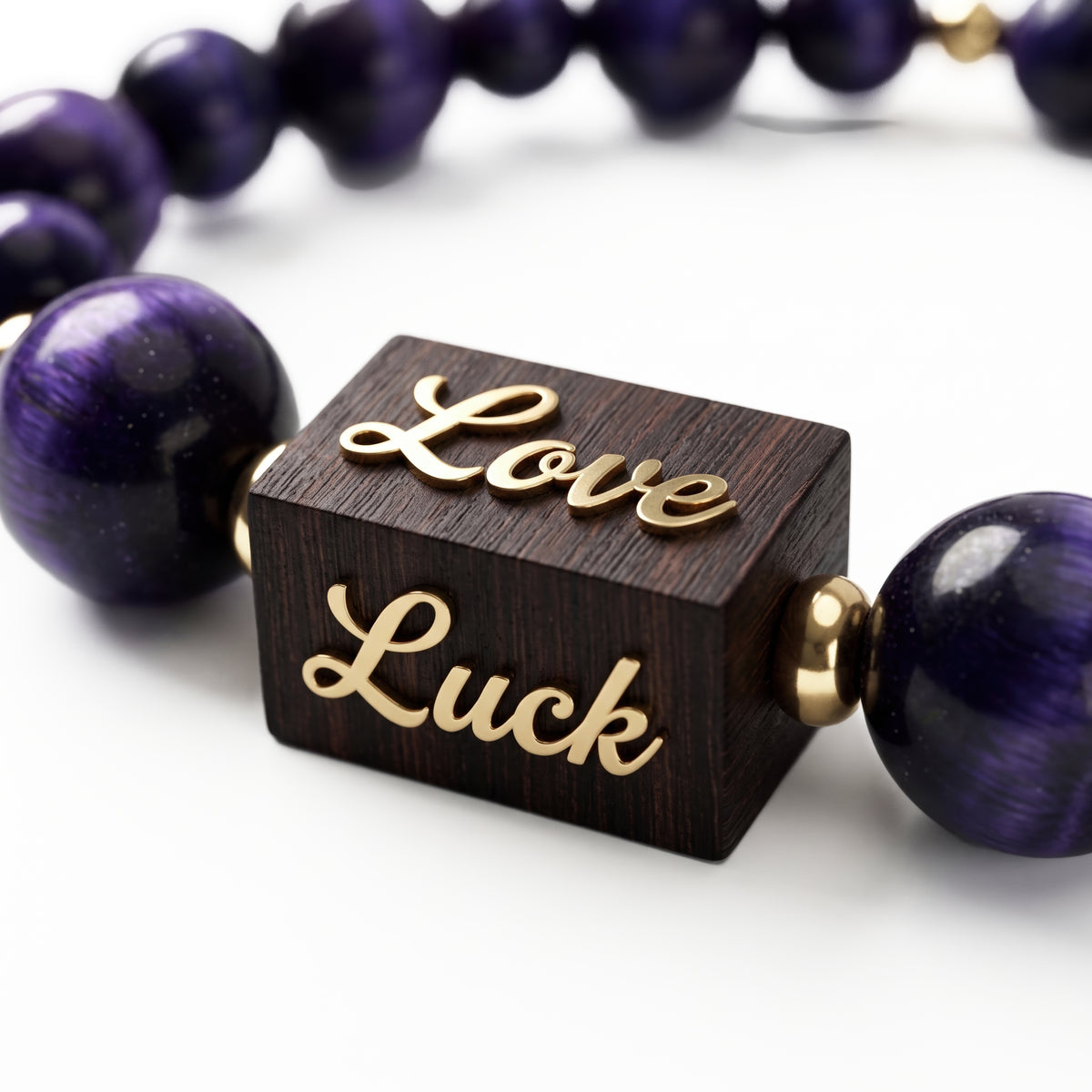 Mantra Violet Tigre Eye Bracelet, 4 Words