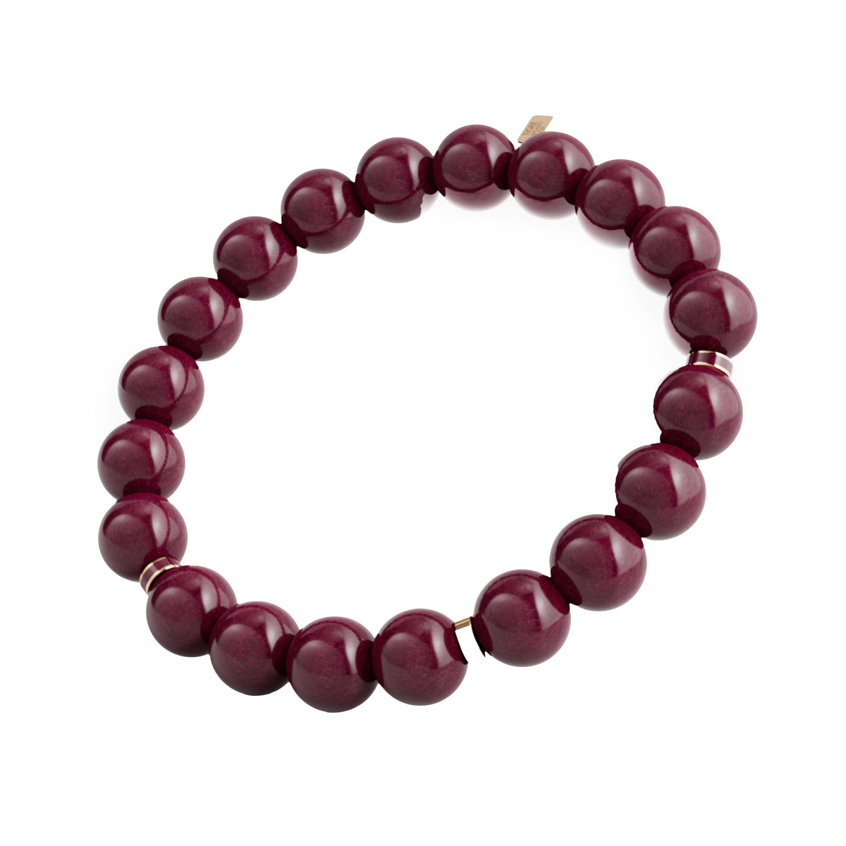 Rouge Bead Bracelet, 3 Stoppers