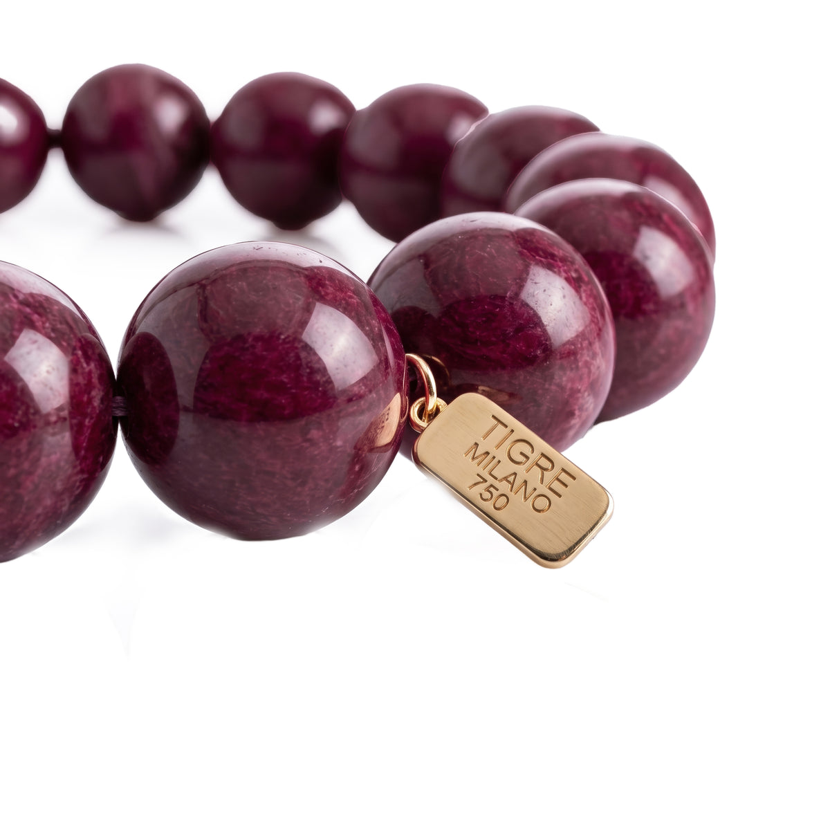 Rouge Bead Bracelet, 3 Stoppers