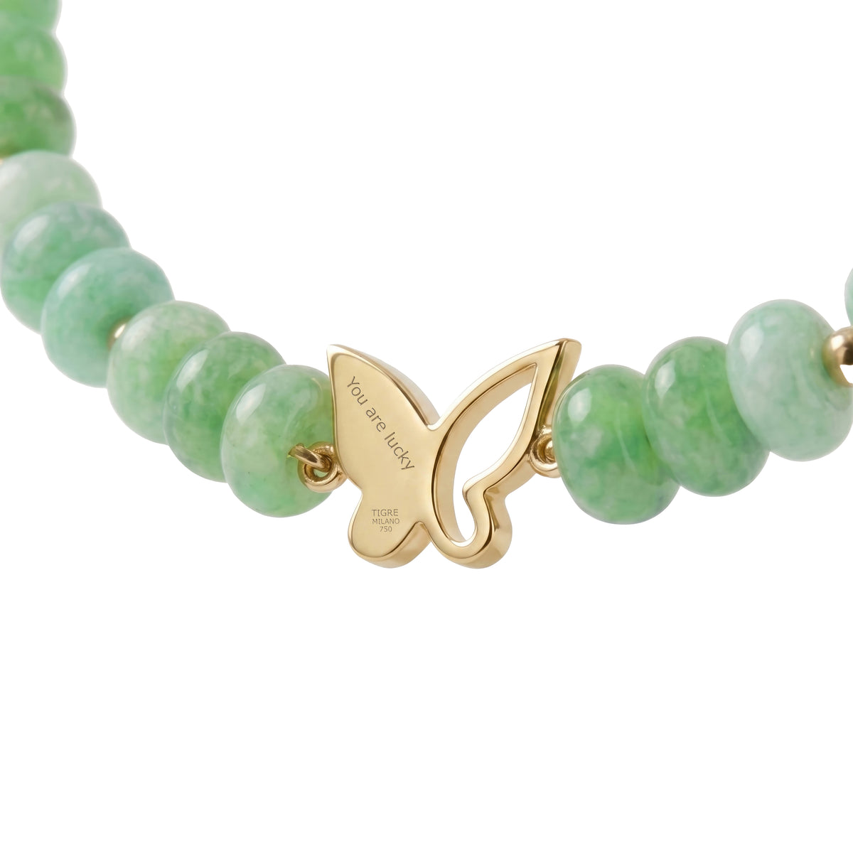Farfalla Mini Celadon Bead Necklace