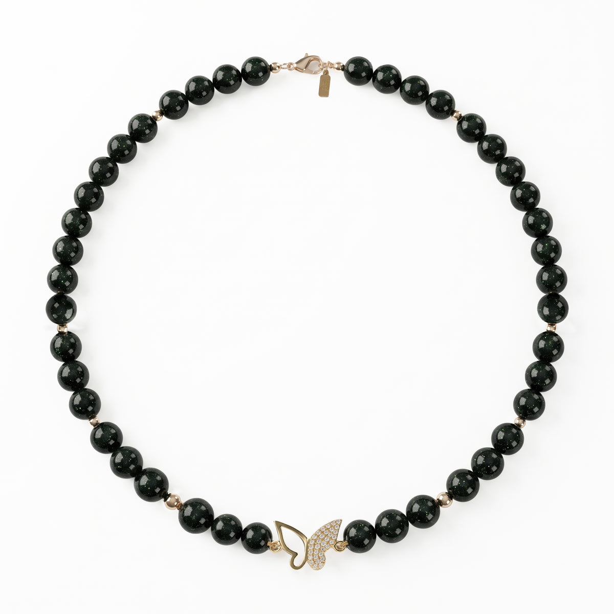 Farfalla Mini Violet Tigre Eye Necklace