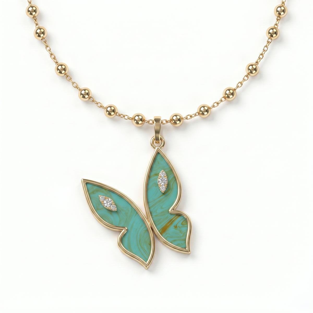 Farfalla Grand Turquoise Pendant Necklace
