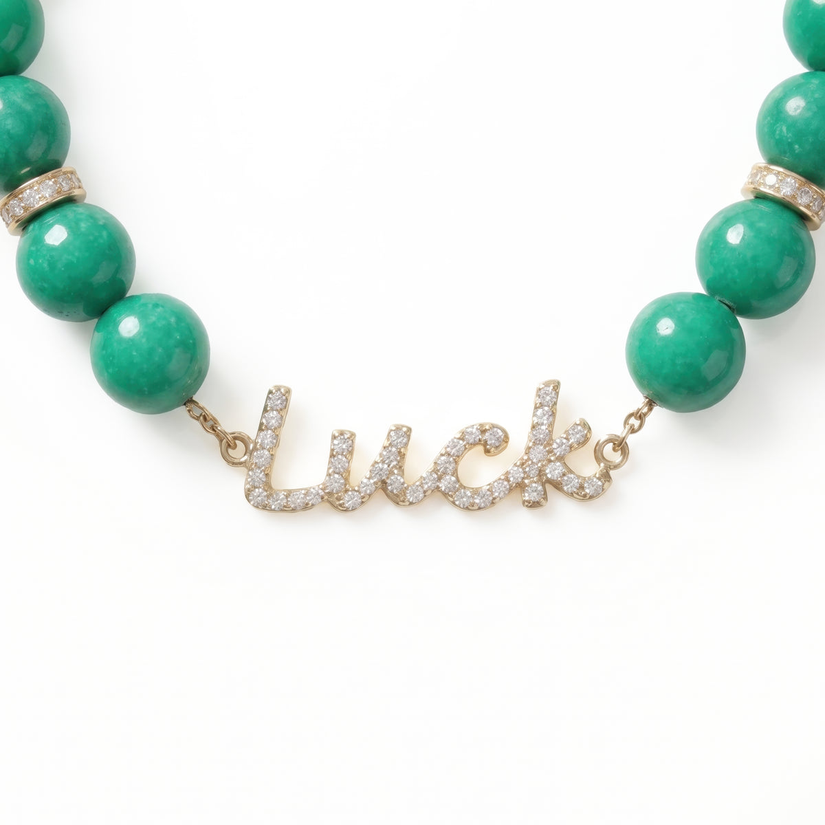 Chance Diamond Jade Choker Necklace