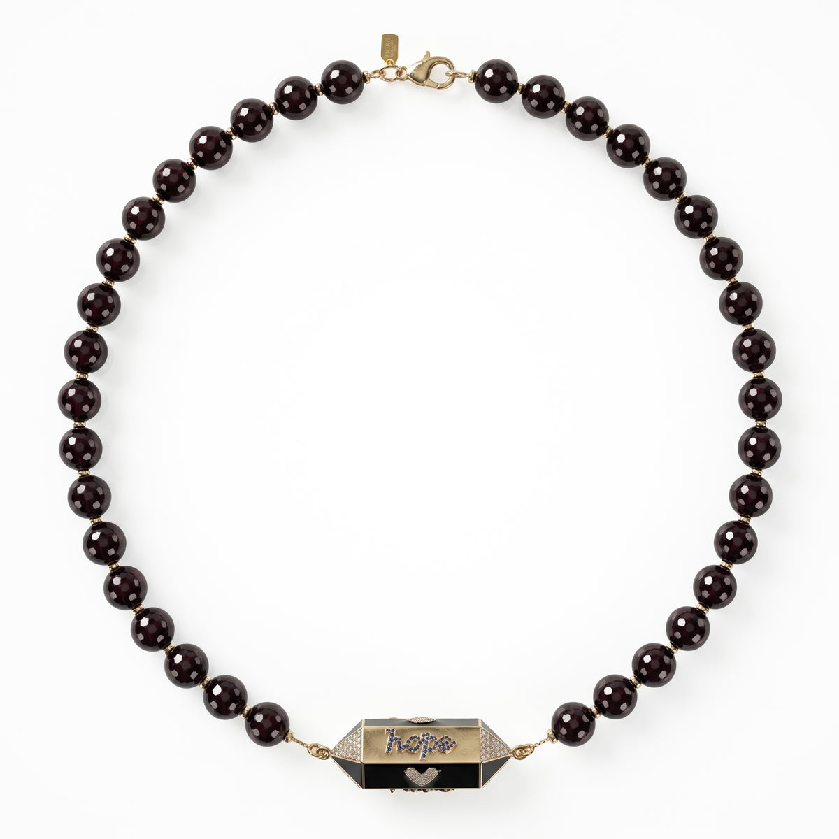 Fanous Garnet Gold Necklace