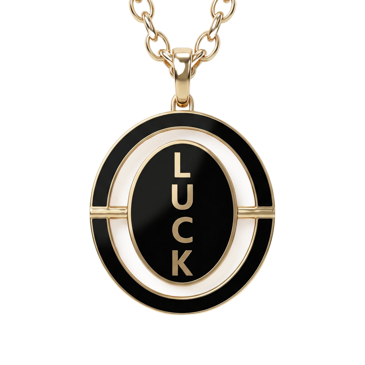 Amour & Chance Reversible Oval Necklace