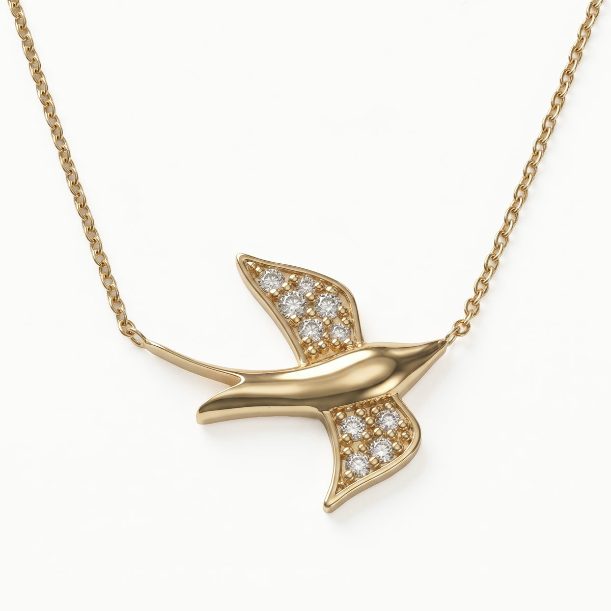 Unstoppable Diamond Bird Necklace